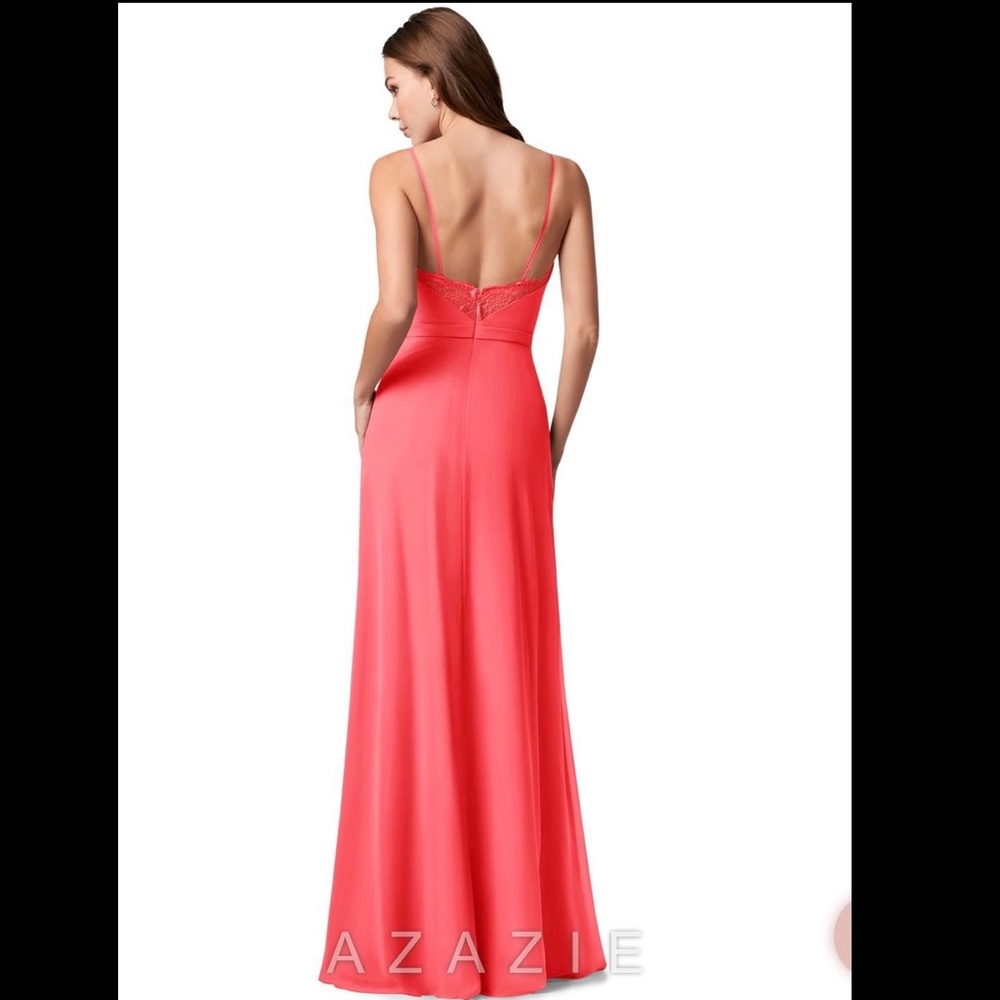 Azazie Adette Bridesmaid Dress—Watermelon- Size 2 - Picture 2 of 10